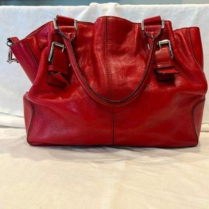 Red hand bag from Michael Kors.
